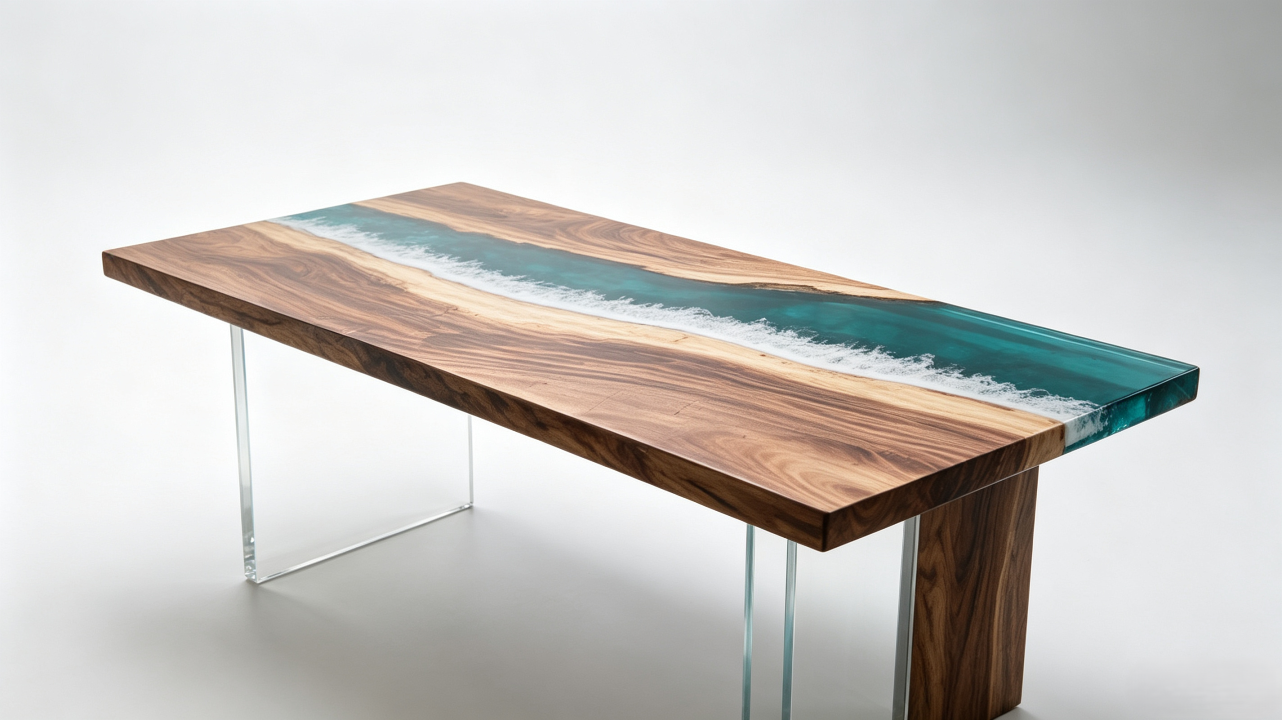 South American walnut resin table-35“W x 79″L Thickness 1.8″ - Image 6