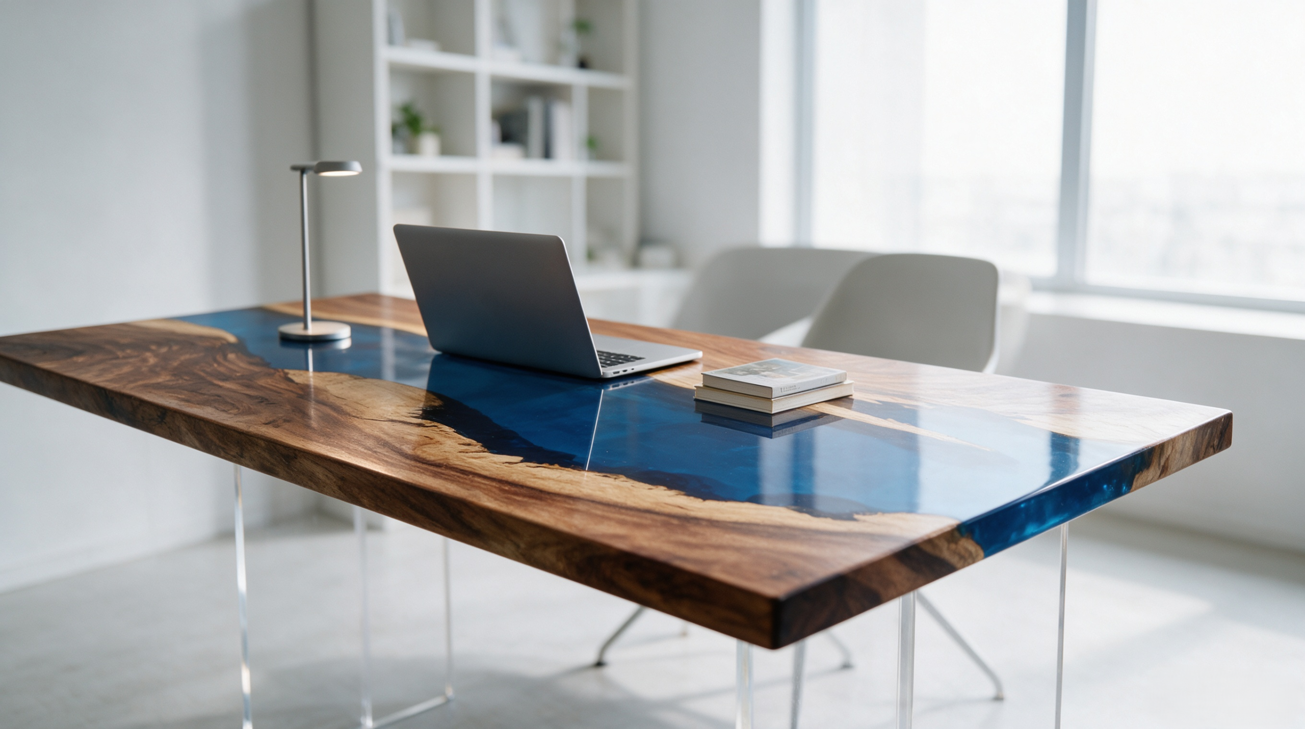 South American walnut resin table-B-35“W x 79″L Thickness 1.8″ - Image 3