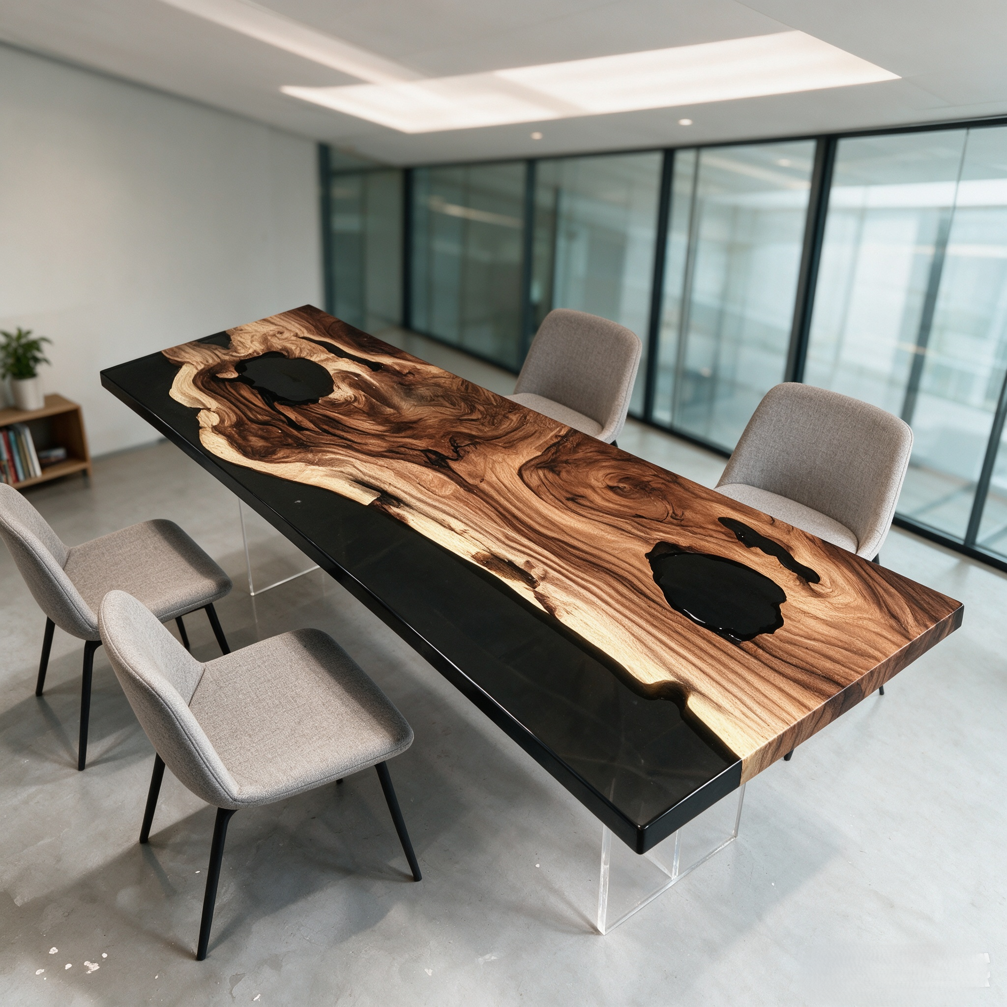South American walnut resin table-35“W x 79″L Thickness 1.8″ - 图片 10
