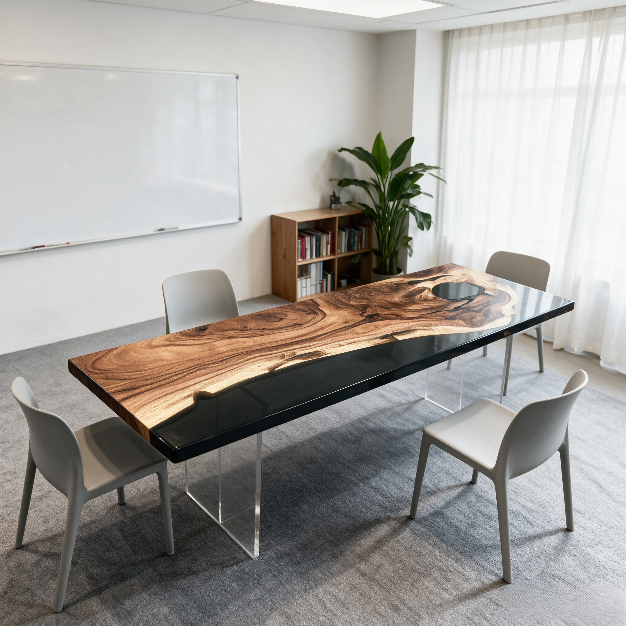 South American walnut resin table-35“W x 79″L Thickness 1.8″ - 图片 6
