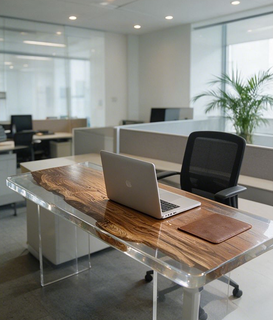 Olive wood resin table-35“W x 79″L Thickness 1.8″ - 图片 7